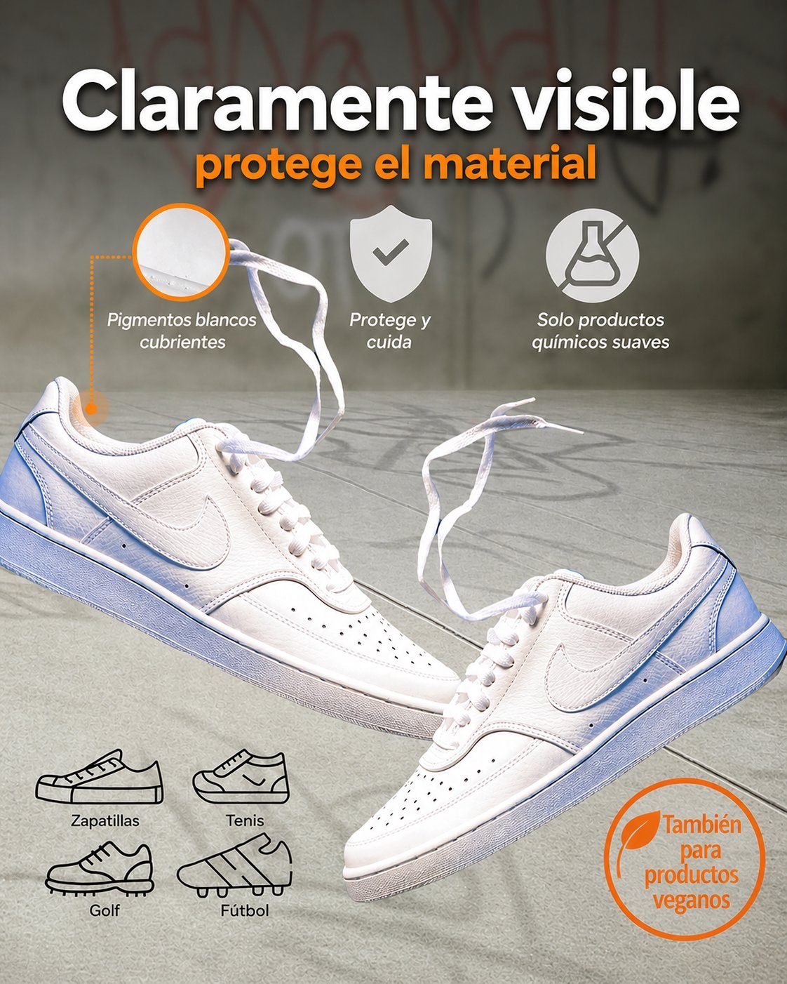 50 es sneaker white claramente visible