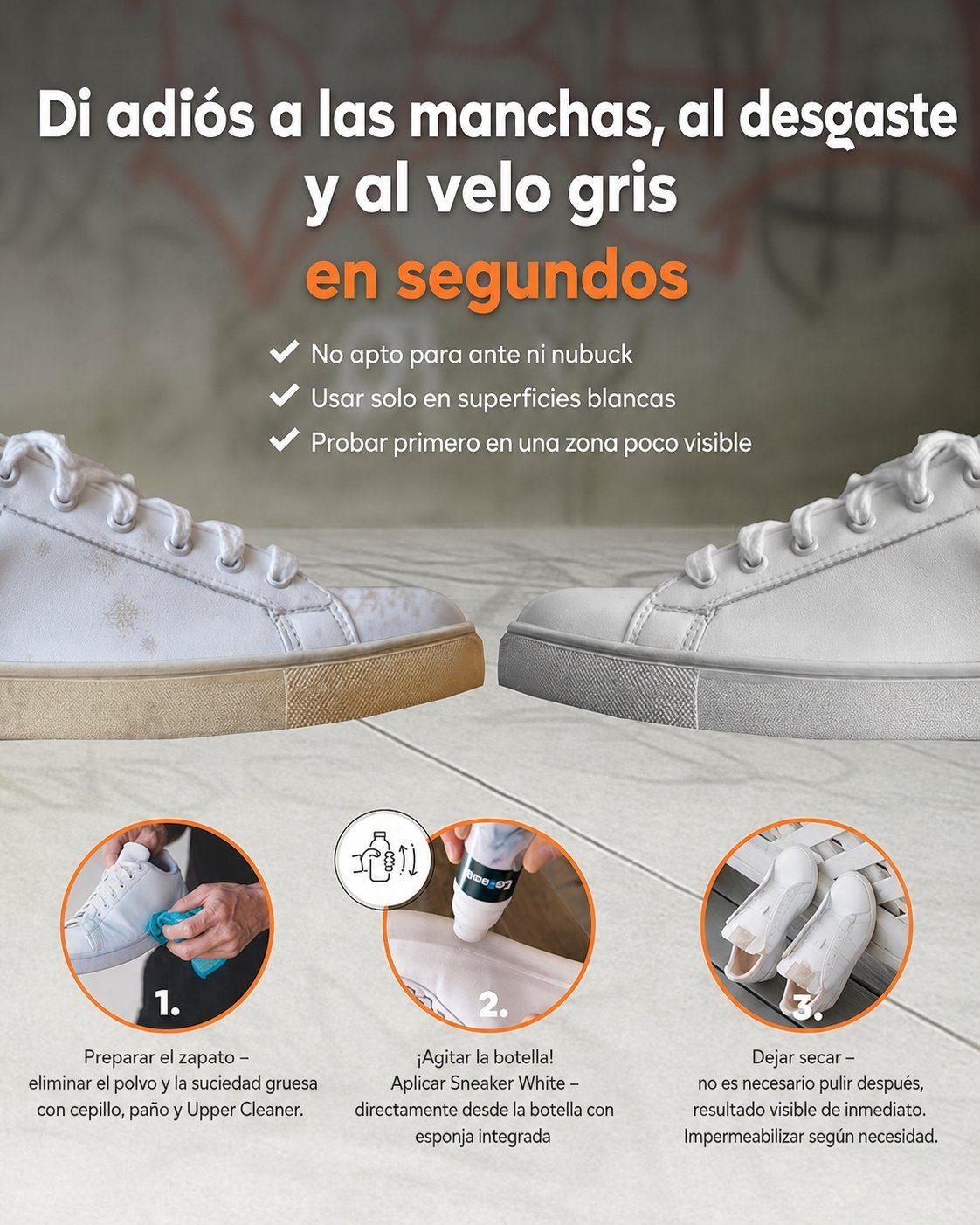 50 es sneaker white paso a paso