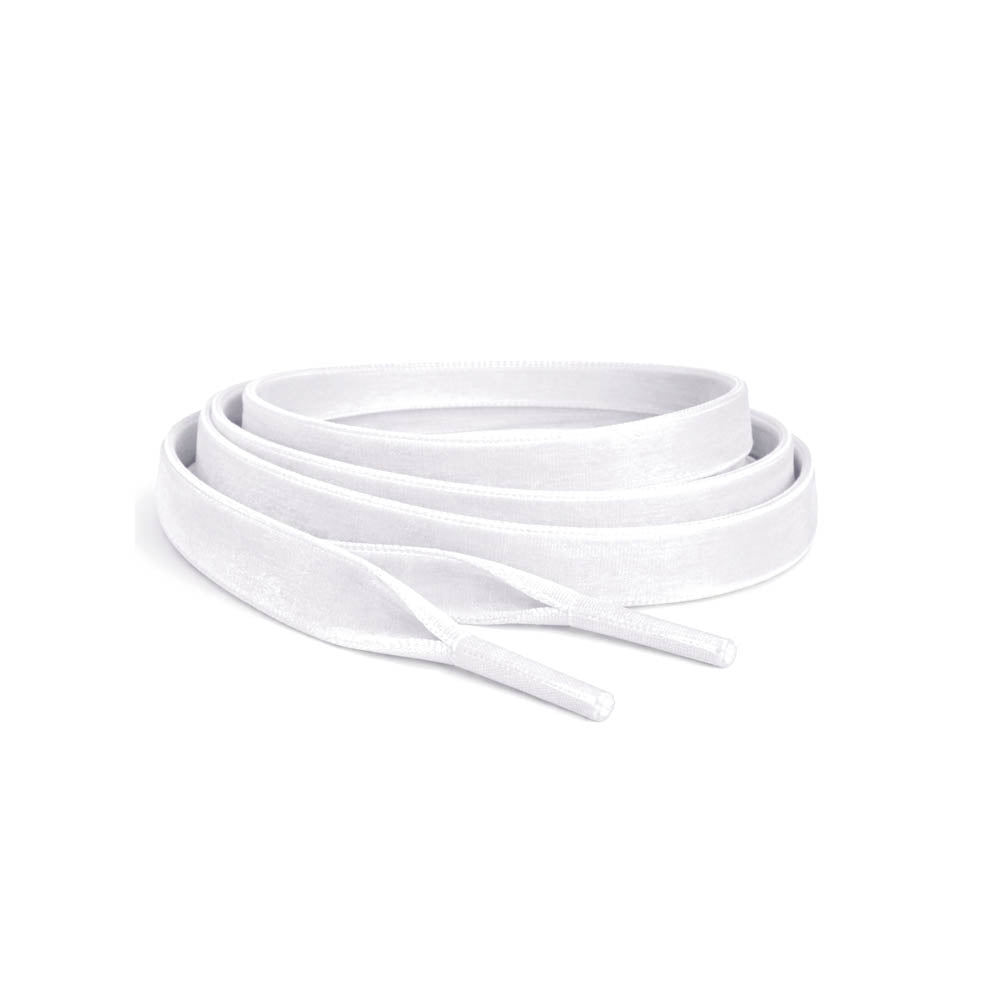 53 cordones terciopelo blanco