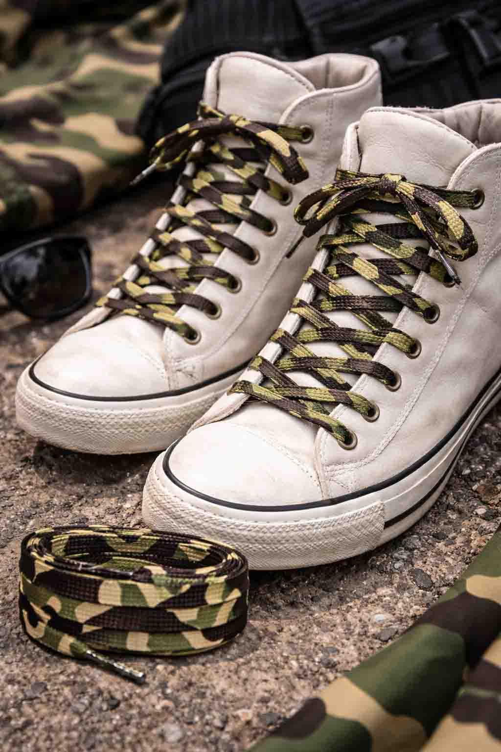 55 camuflaje cordones sneakers