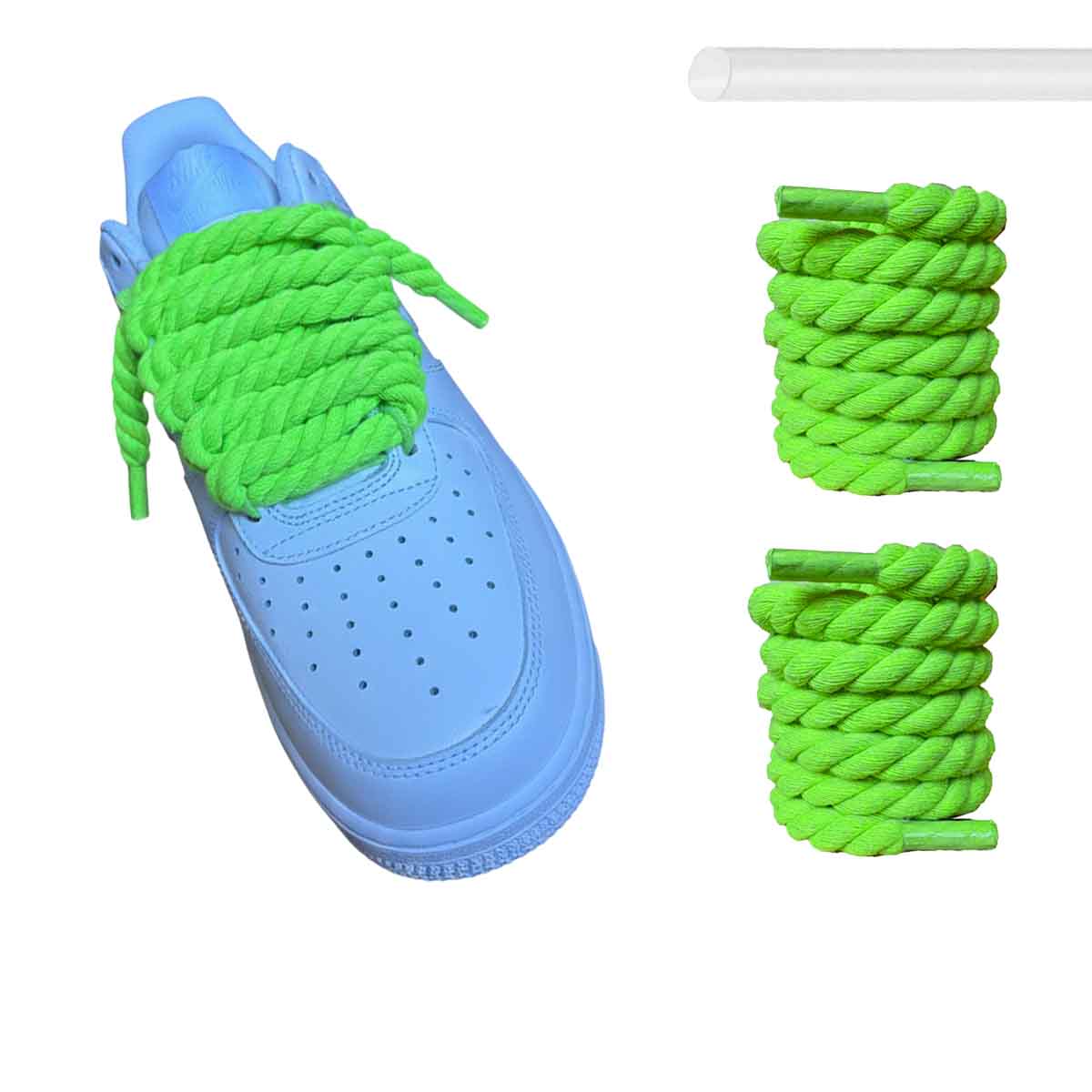 gruesos-cordones-cuerda-amarillo-neon