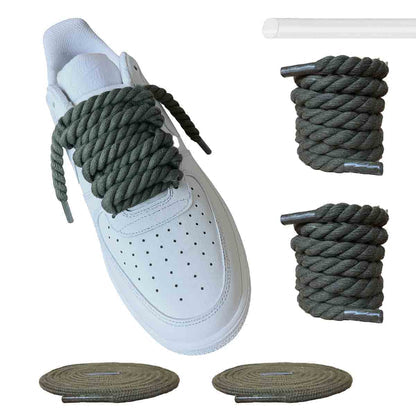 gruesos-cordones-cuerda-verde-oliva