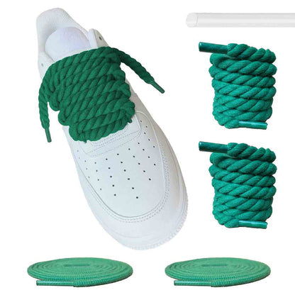 gruesos-cordones-cuerda-verde-oscuro