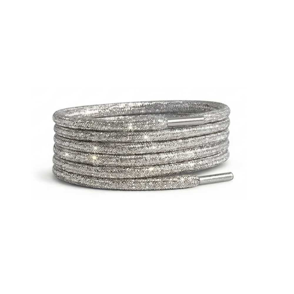 68 cordones brillo plata redondos