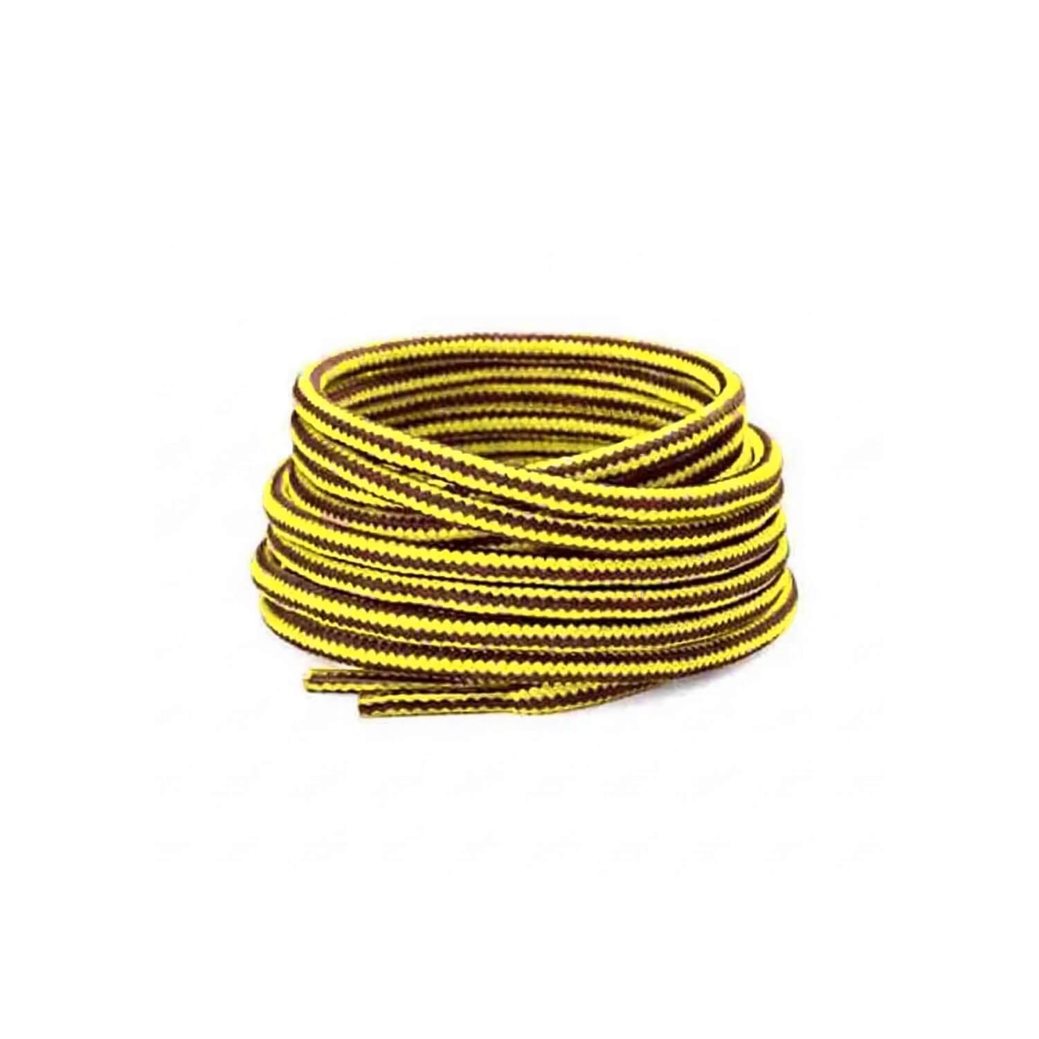 cordones-senderismo-bicolor-marron-amarillo-neon