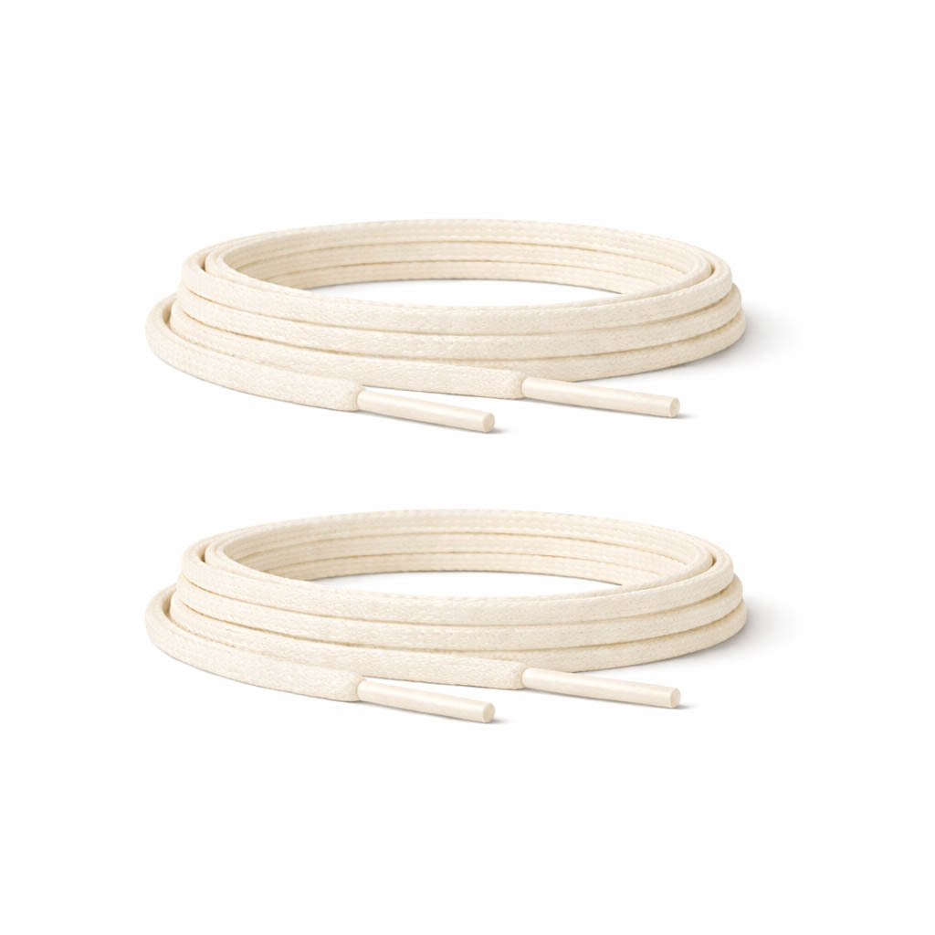 89 cordones encerados planos blanco crema