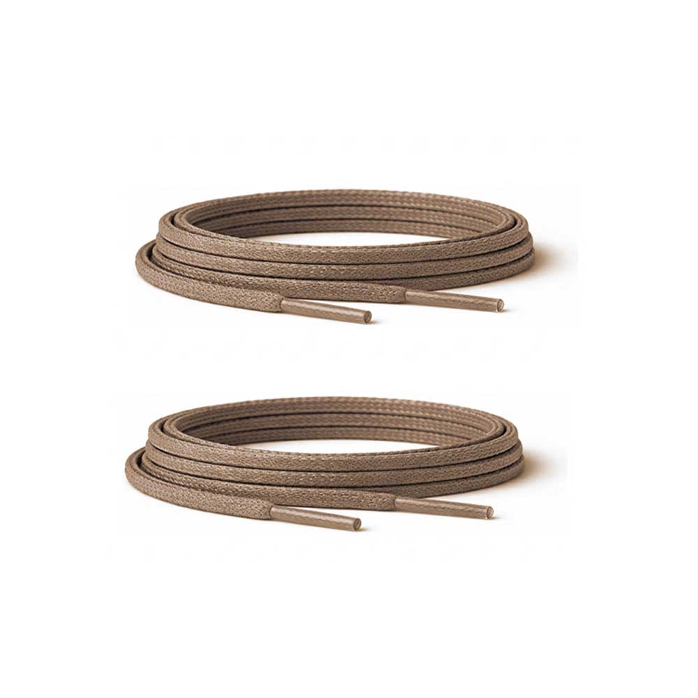 89 cordones encerados planos marron claro