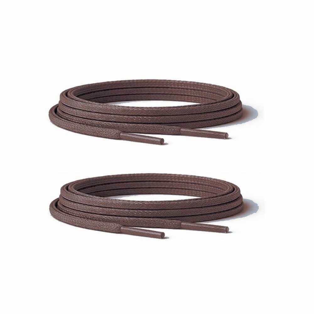 89 cordones encerados planos marron oscuro