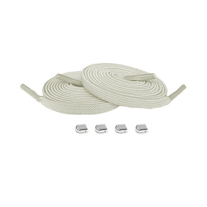 cordones-elásticos-blanco-crema-clip-plata-brillante