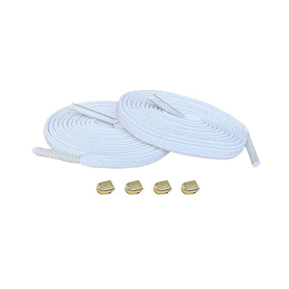 96 cordones elasticos blanco clip oro