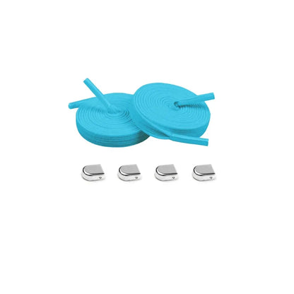 96 cordones elasticos clip azul azul celeste