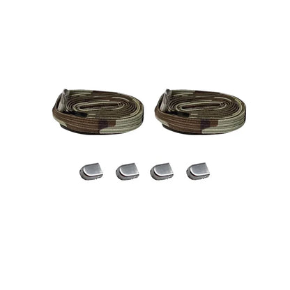 96 cordones elasticos clip camuflaje plata mate