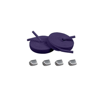 96 cordones elasticos clip morado plata mate