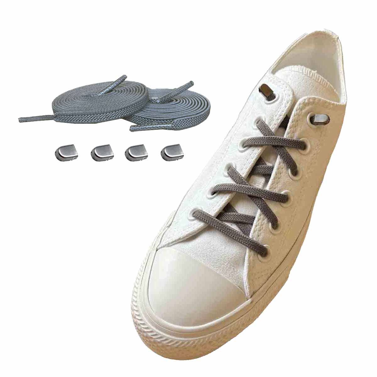 cordones-elasticos-gris-clip-plata-mate-zapatos