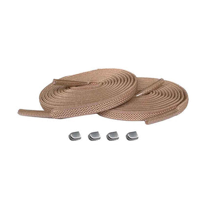 cordones-elásticos-marrón-claro-clip-plata-mate