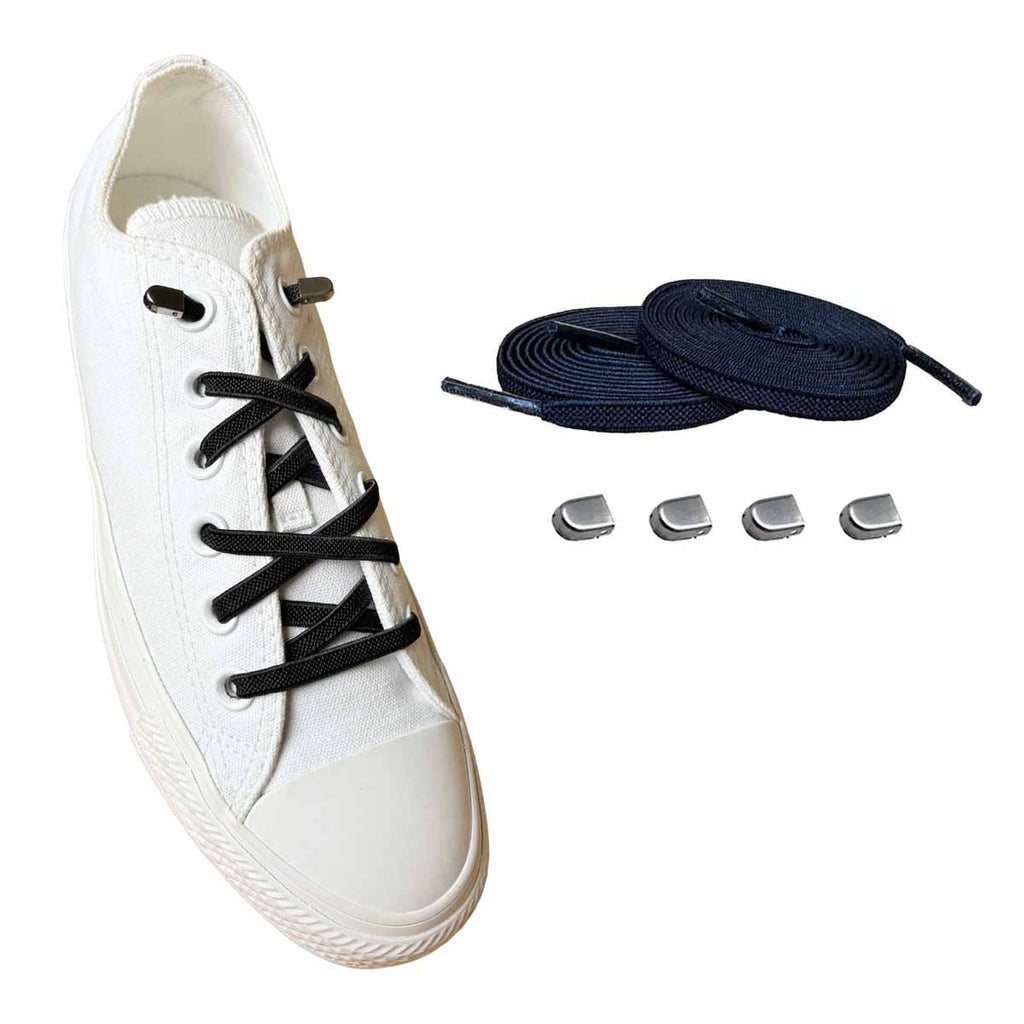 cordones-elasticos-negro-clip-plata-mate-zapatos