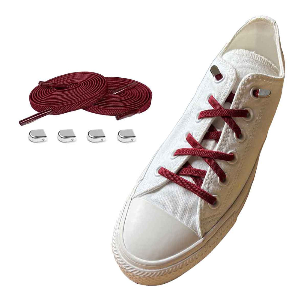cordones-elasticos-rotbordeaux-clip-plata-brillante-zapatos