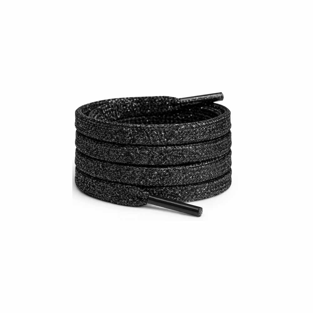 cordones brillo negro planos