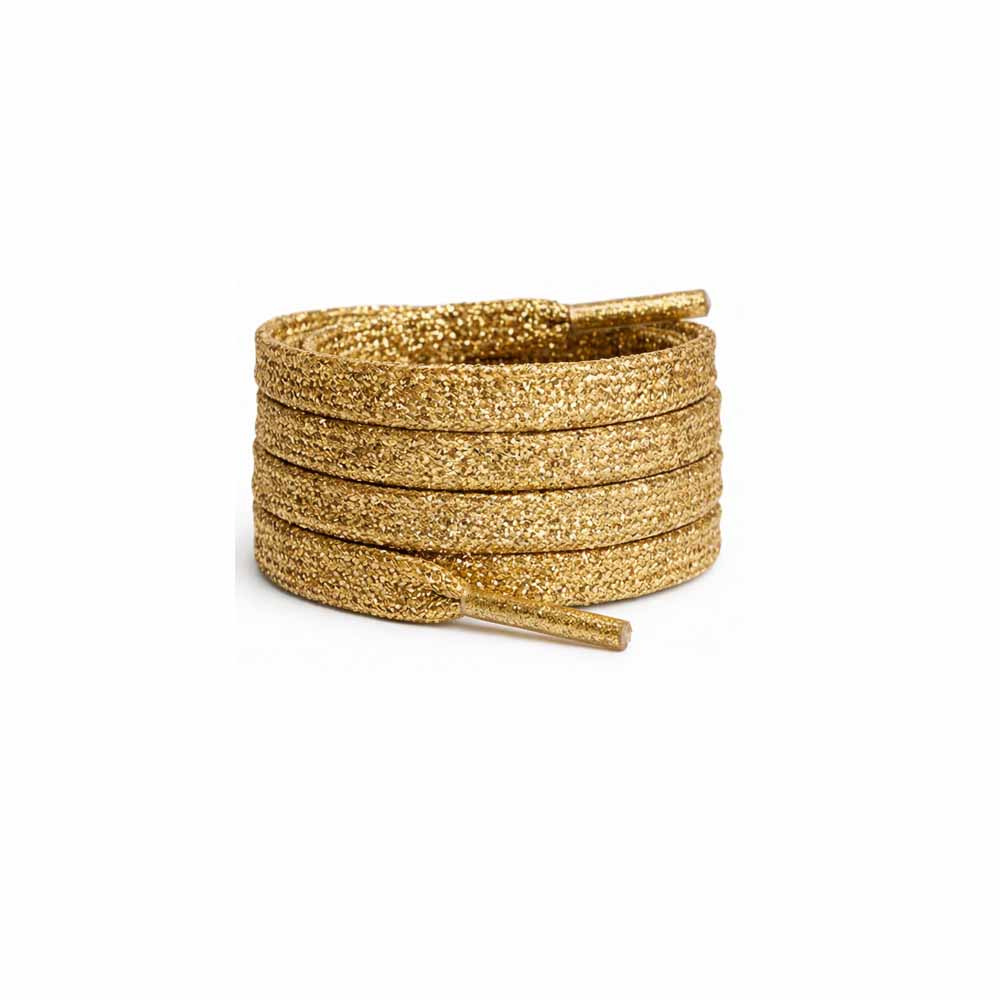 cordones brillo oro planos