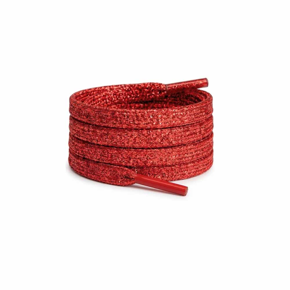 cordones brillo rojo planos