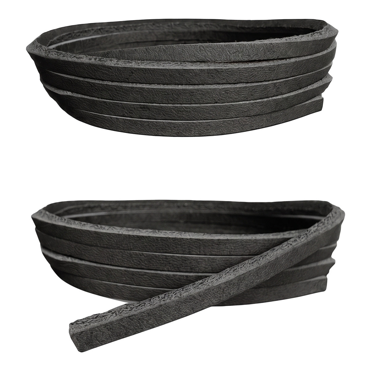 Negro / Estándar – cordones cuero negro 01 imagen principal