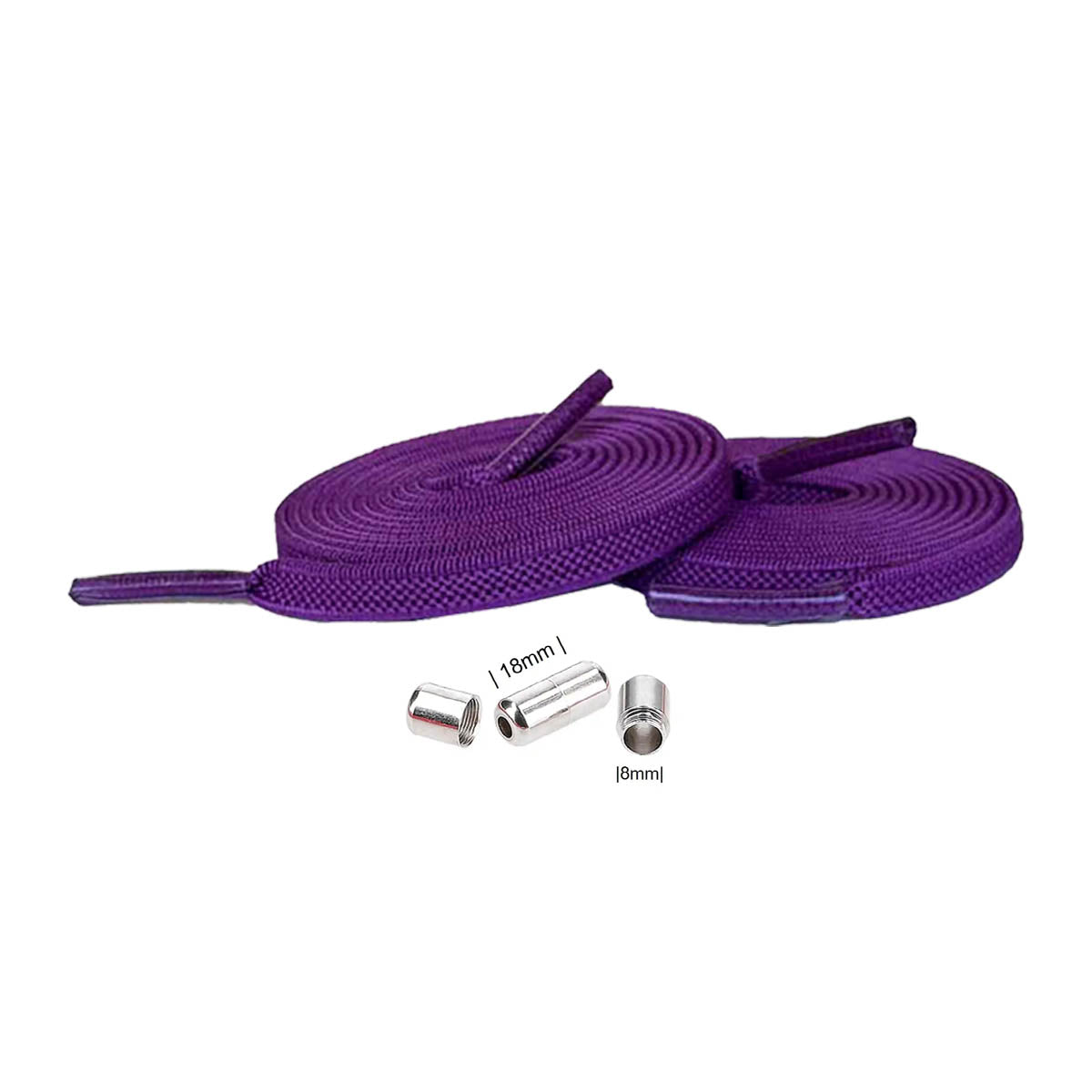Lila – cordones elastico morado kapseln plata