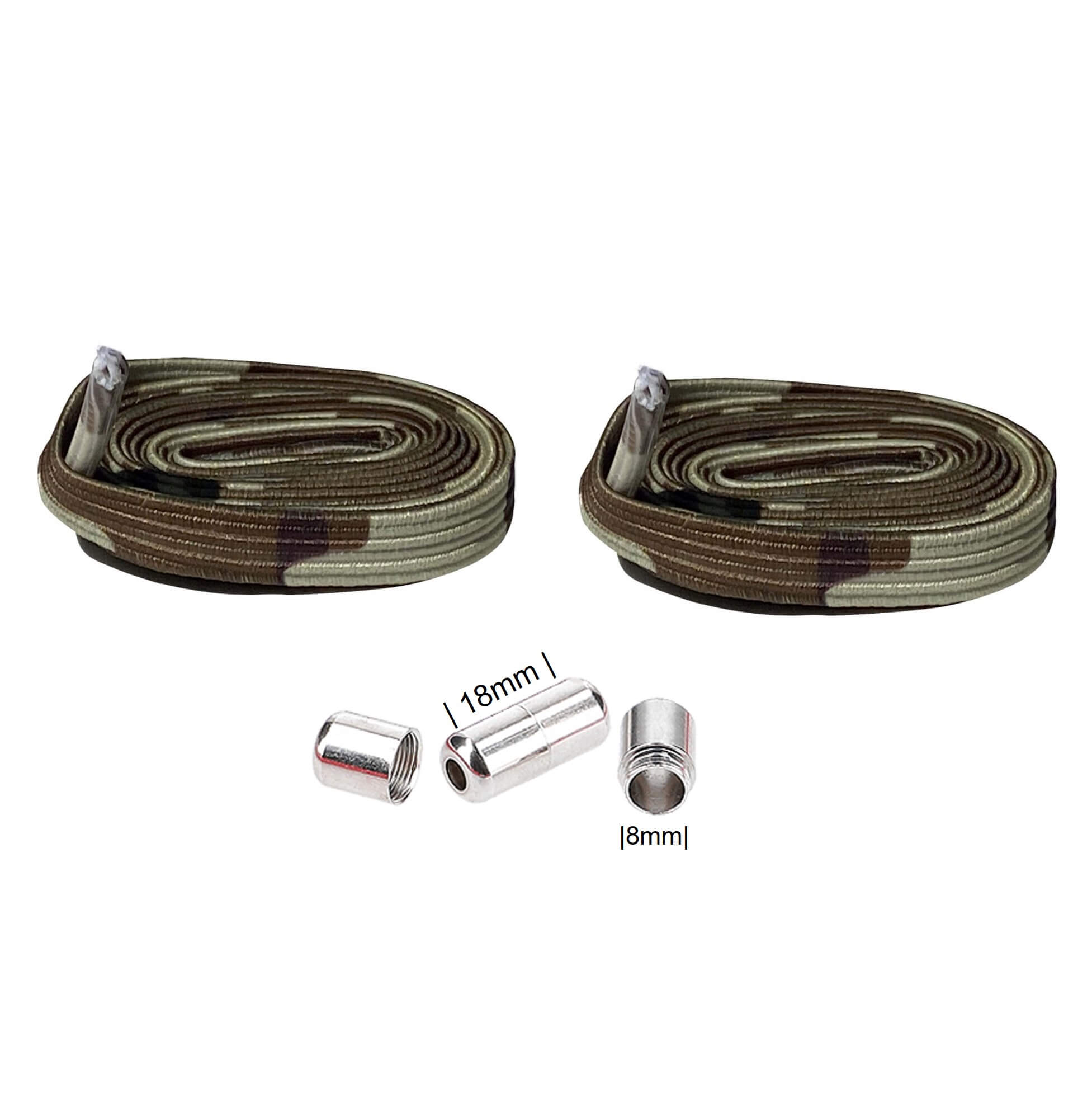 elasticos cordones camuflaje cierres giratorios plata