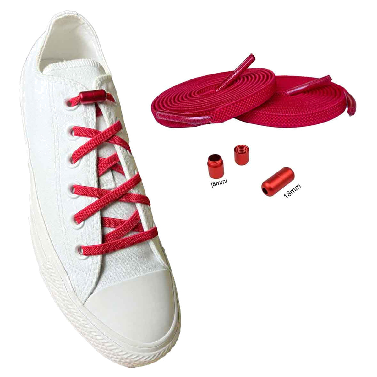Rojo – elasticos cordones cierre giratorio rojo 02