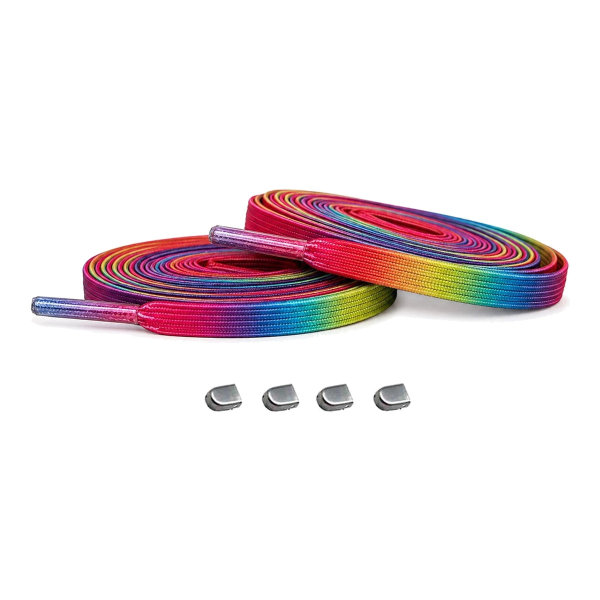 Arcoíris / Plata mate – elasticos cordones clips arcoiris plata mate 01 imagen principal