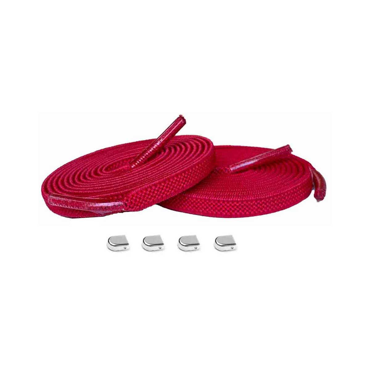 Rojo / Plata – elasticos cordones clips rojo plata brillante 01 imagen principal